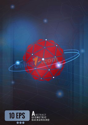 抽象几何球形背景矢量图